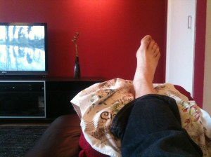 R.I.C.E. My foot getting cold